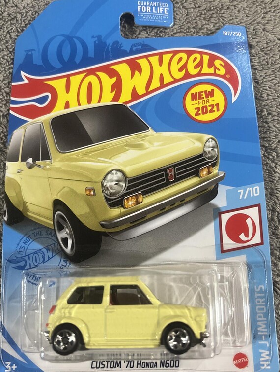 Hot Wheels Custom 1970 Honda N600 Hw J Imports Pale Yellow - Collector's Edition