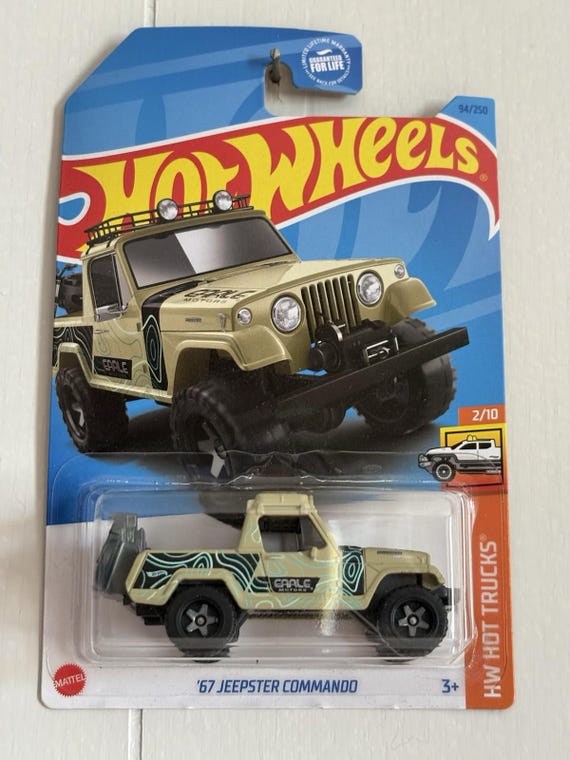 Hot Wheels 1967 Jeepster Commando HW Hot Trucks Off Road 4x4 - Cream - Collector's Edition