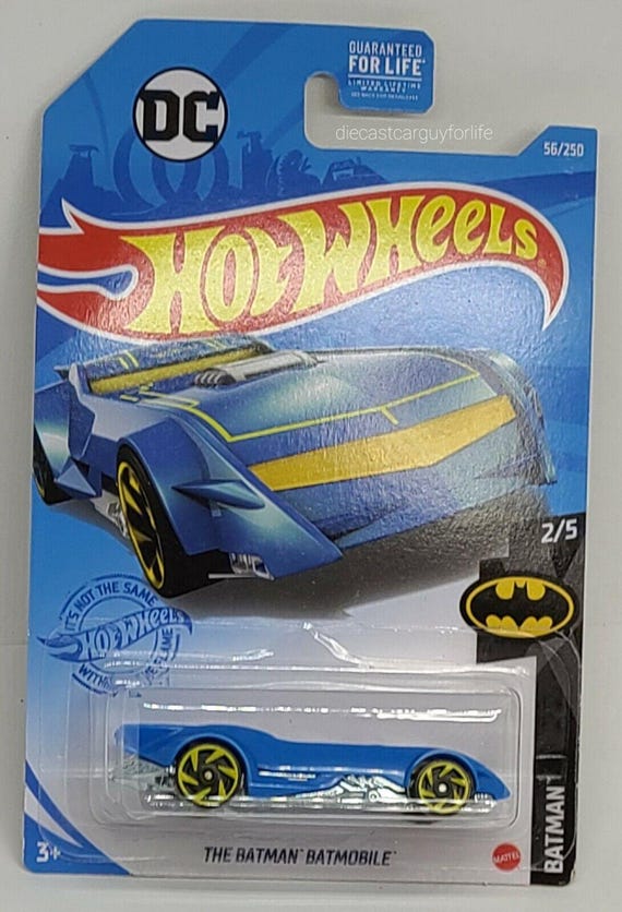 Hot Wheels The Batman Batmobile Movie Car Blue w/Yellow RA Spoke Wheel Collector's Edition