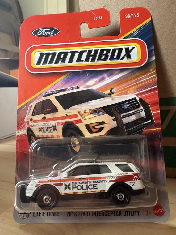 Matchbox Ford Interceptor Utility County Emergency Police White