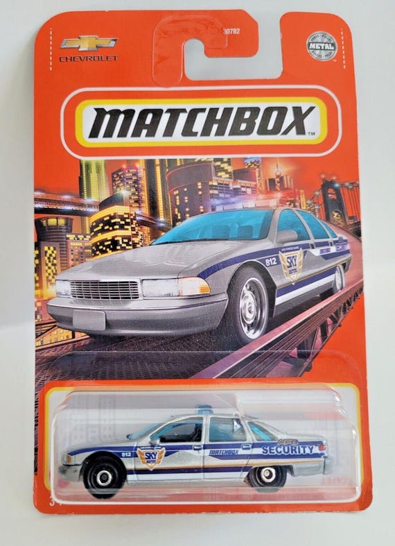 Matchbox Chevy Caprice Classic Police MBX Metro Silver Sky Busters