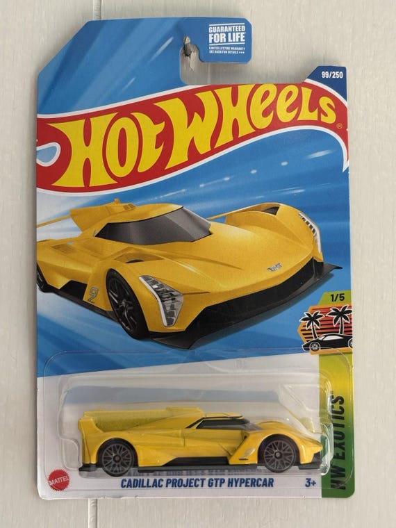 Hot Wheels Cadillac Project GTP Hypercar HW Exotics - Yellow - Collector's Edition