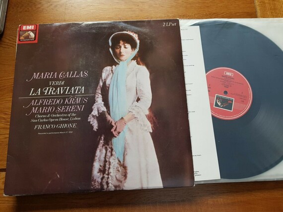 Verdi - La Traviata - Maria Callas Original Vinyl Record Double Album - RLS 757 - 1980 EMI Vinyl LP (12") Father's Day Gift Ideas