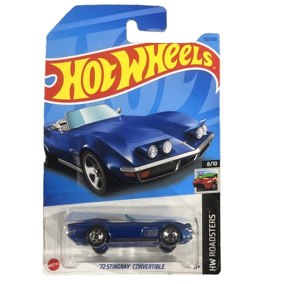 Hot Wheels 1972 Corvette Stingray Convertible HW Roadsters Blue - Collector's Edition