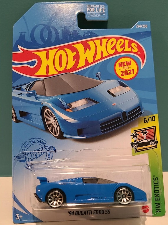 Hot Wheels 1994 Bugatti EB110 SS HW Exotics - Blue - Collector's Edition