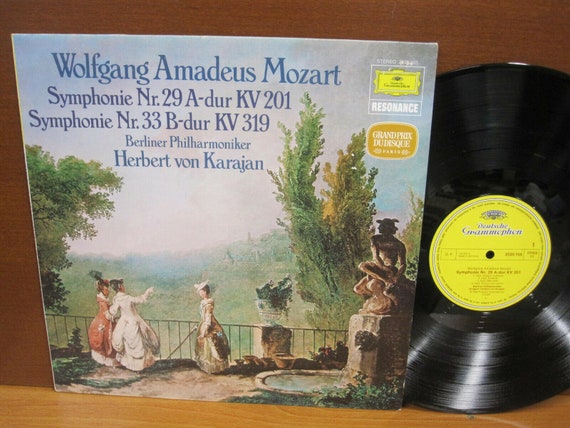 Mozart Symphony 29 & 33 Karajan-Berlin DG 2535 155 Germany 1966 Vinyl LP (12") s