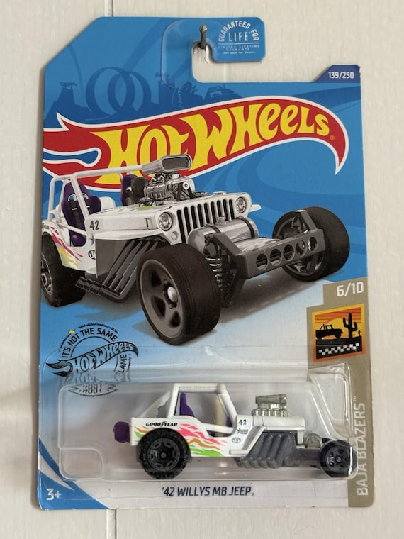 Hot Wheels 1942 Willys MB Jeep Off Road Hw Baja Blazers - White - Collector's Edition
