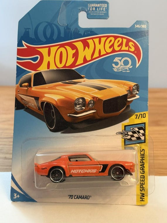 Hot Wheels 1970 Camaro HW Speed Graphics - Orange - Collector's Edition