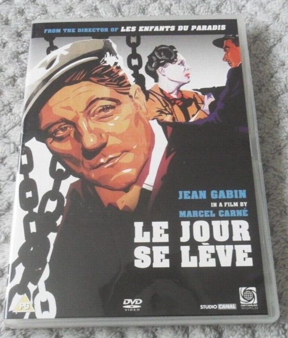 Le Jour Se Lève PAL R2 DVD Jean Gabin, Jules Berry, Arletty & Marcel Carné 1939