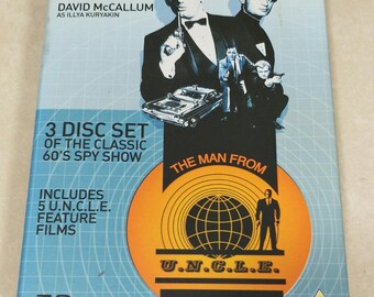 TV show 4"X 6" Magnet  "MAN FROM UNCLE" DAVID McCALLUM-ROBERT VAUGHN...CAST 