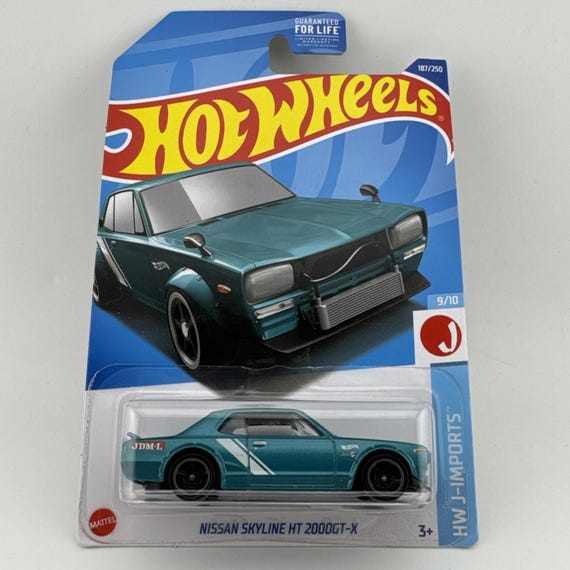 Hot Wheels Nissan Skyline HT 2000GT-X HW J-Imports Emerald Blue Collector's Edition