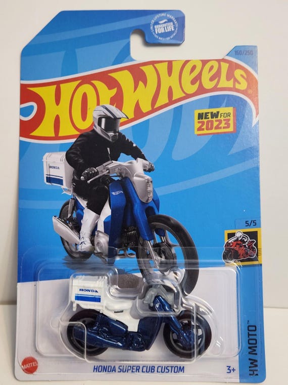 Hot Wheels Honda Super Cub Custom Hw Moto - Blue/White - Collector's Edition