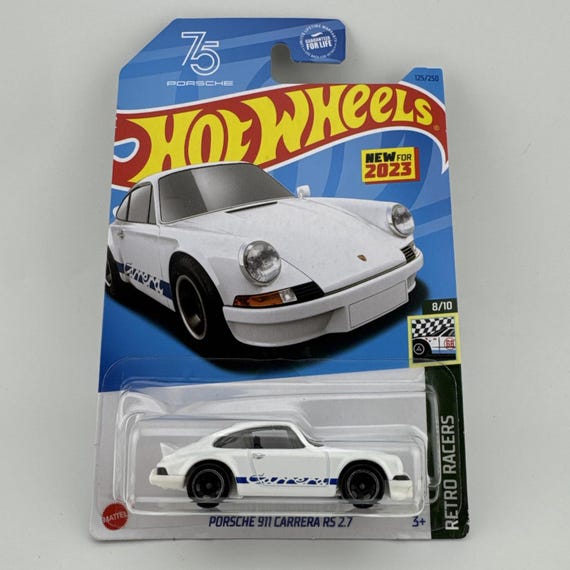 Hot Wheels Porsche 911 Carrera RS 2.7 HW Retro Racers White Collector's Edition