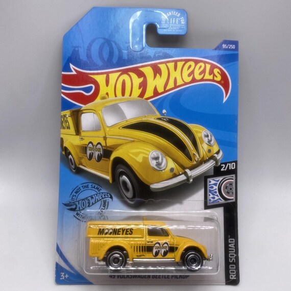 Hot Wheels 1949 Volkswagen Beetle Pickup Rod Squad Series Yellow Collector's Edition