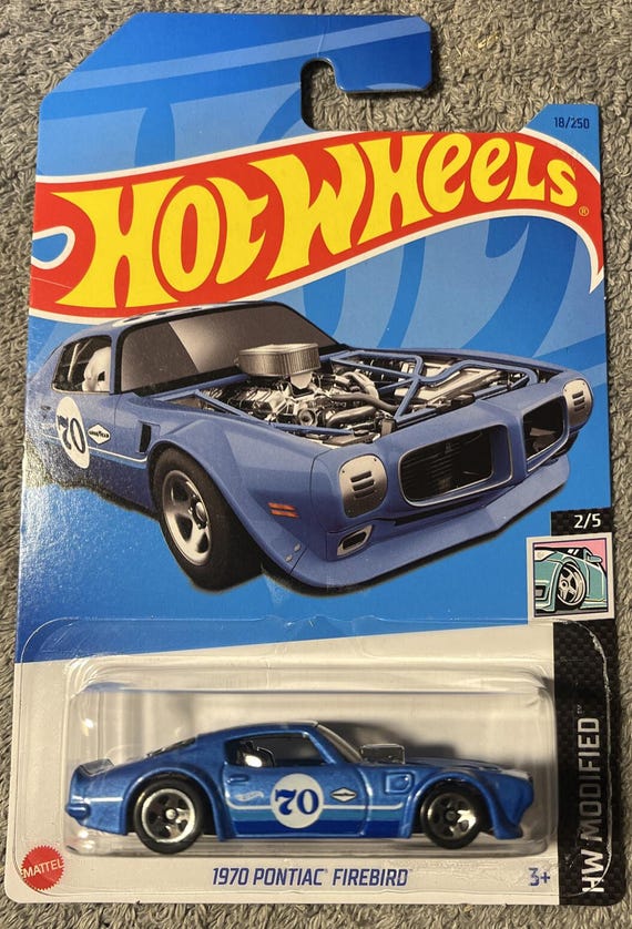 Hot Wheels 1970 Pontiac Firebird Hw Modified Blue - Collector's Edition