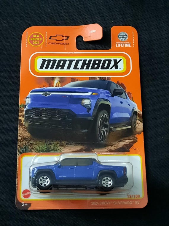 Matchbox Chevy Silverado EV Pickup - Blue - Collector's Edition