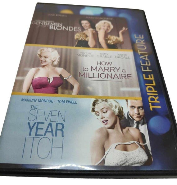 Marylin Monroe Triple Feature Dvd Gentlemen Prefer Blondes How To Marry A...
