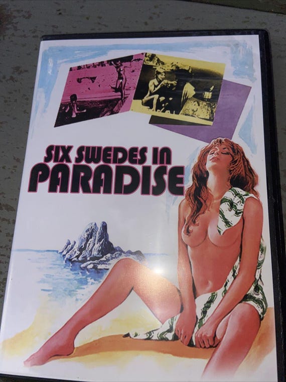 Six Swedes in Paradise DVD, Vintage 1972 Comedy) Olinka Hardiman, Marianne Aubert, Laura May