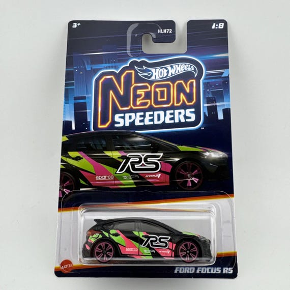 Hot Wheels Ford Focus RS Neon Speeders Black Light Collector's Edition