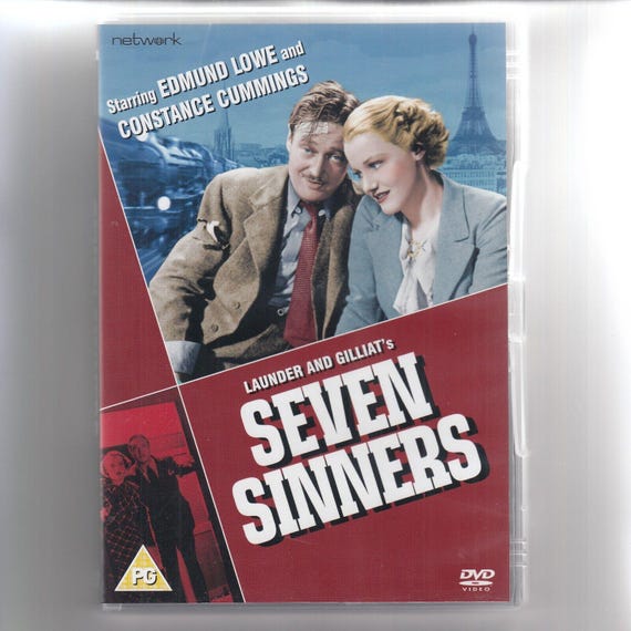 Seven Sinners [1938] DVD Edmund Lowe, de Courville - Disc Checked!