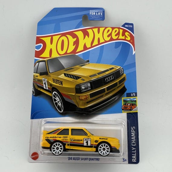 Hot Wheels 1984 Audi Sport Quattro HW Rally Champs Yellow Collector's Edition
