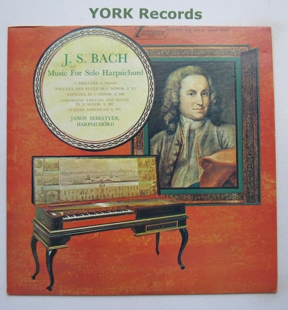 Bach - Music For Solo Harpsichord -Janos Sebestyen - TV-S 34369 Vinyl LP (12") s