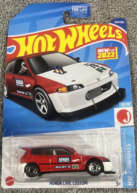 Hot Wheels Honda Civic Custom Hw J Imports Red - Collector's Edition