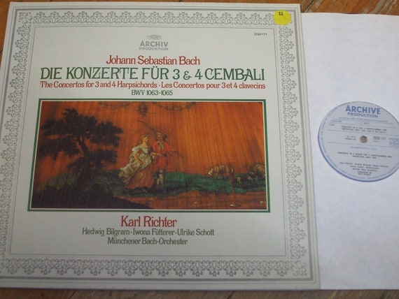 Bach Concertos for 3 & 4 Harpsichords / Richter 2533 171 LP 1973 (12") s