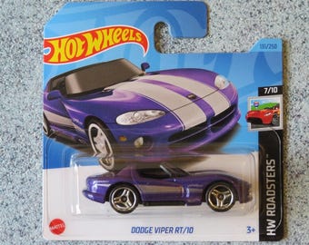 Hot Wheels Dodge Viper RT/10 Viola – Modellino Scala 1:64, HW Roadsters 7/10, Collezione 131/250