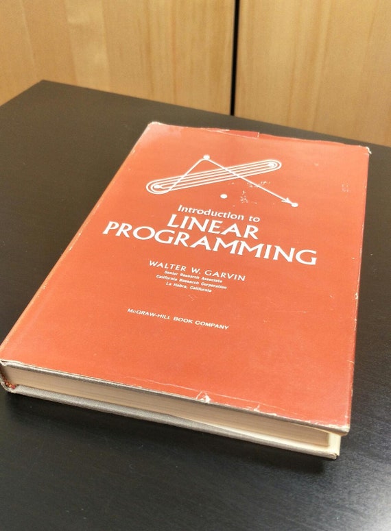 Introduction to Linear Programming by Walter Garvin 1960 Vintage Hardback Book Gift