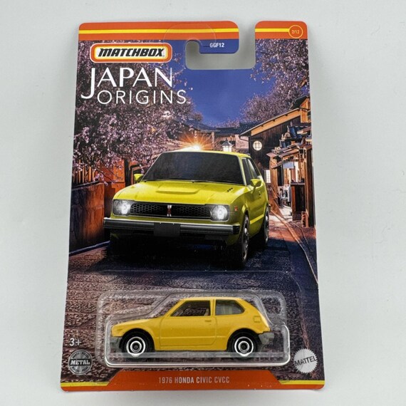 Matchbox 1976 Honda Civic CVCC Japan Origins Yellow 1:64 Scale Collector's Edition