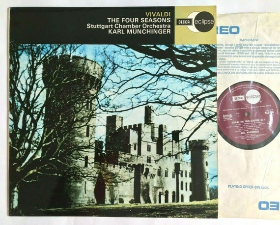 Vivaldi Four Seasons - MUNCHINGER / Stuttgart Chamber Orchestra 1969 Decca Vinyl LP (12") Father's Day Gift Ideas