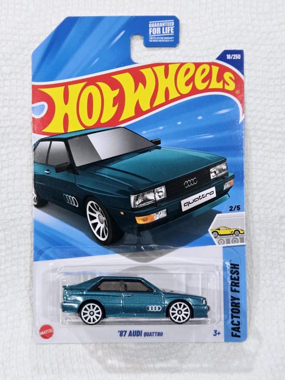 Hot Wheels 1987 Audi Quattro Factory Fresh Series Teal Blue Collector's Edition