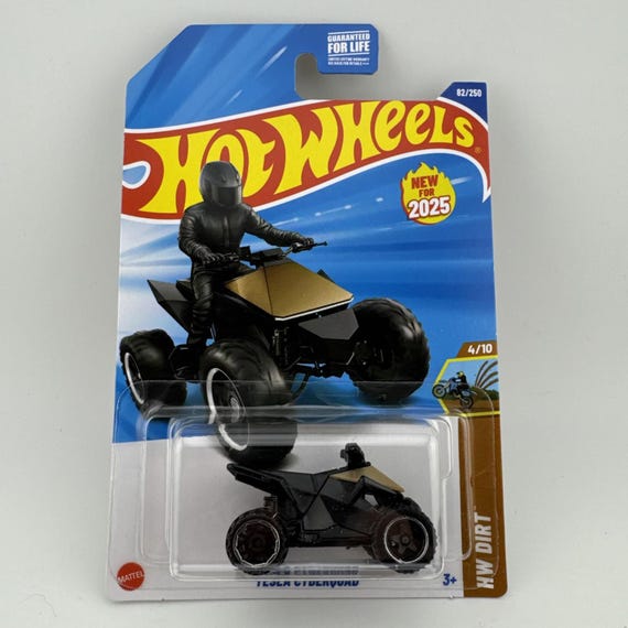 Hot Wheels Tesla Cyberquad Black Gold Miniature Collectible Collector's Edition
