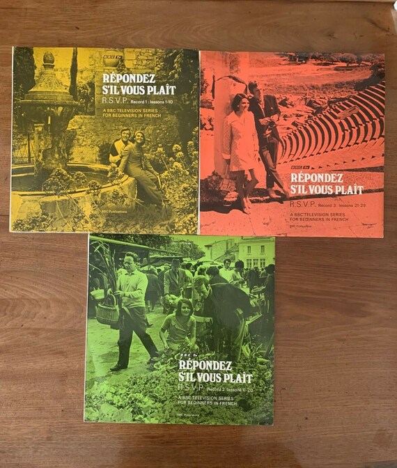 Repondez S’il Vous Plait Records 1,2 & 3 BBC Language Course Vinyl LP (12") s