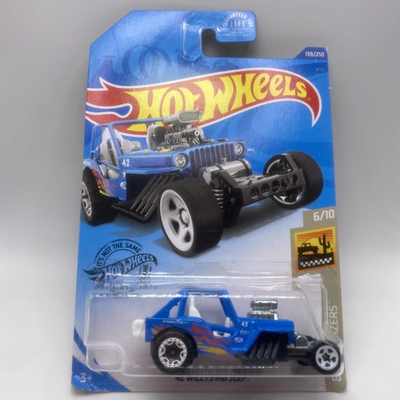 Hot Wheels 1942 Willys Mb Jeep HW Baja Blazers Racecar Blue Collector's Edition