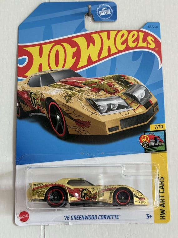 Hot Wheels 1976 Greenwood Corvette HW Art Cars - Metallic Beige - Collector's Edition