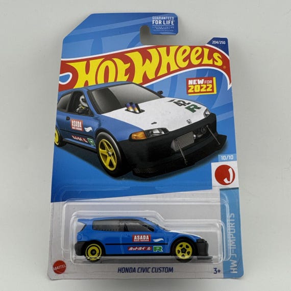 Hot Wheels Honda Civic Custom HW J-Imports Blue Collector's Edition