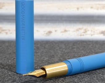 Muse Fountain Pen: An artisan ebonite pen with hand carved texturing