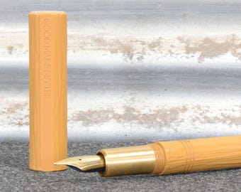 Muse Fountain Pen: An artisan ebonite pen with hand carved texturing