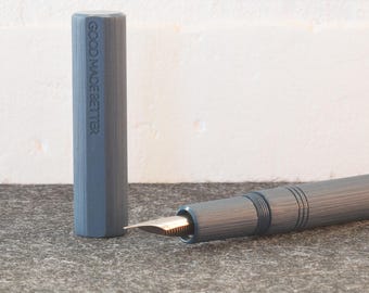Muse Fountain Pen: An artisan ebonite pen with hand carved texturing