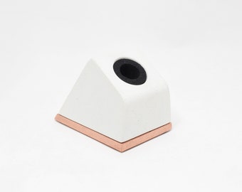 Penwell Craftsman Deluxe Copper– Lunar White: The pen cap holder for capped fountain pens and rollerballs