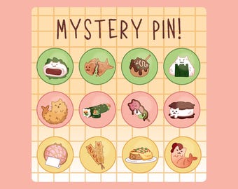 Gacha/Mystery Kitty Snack Pins