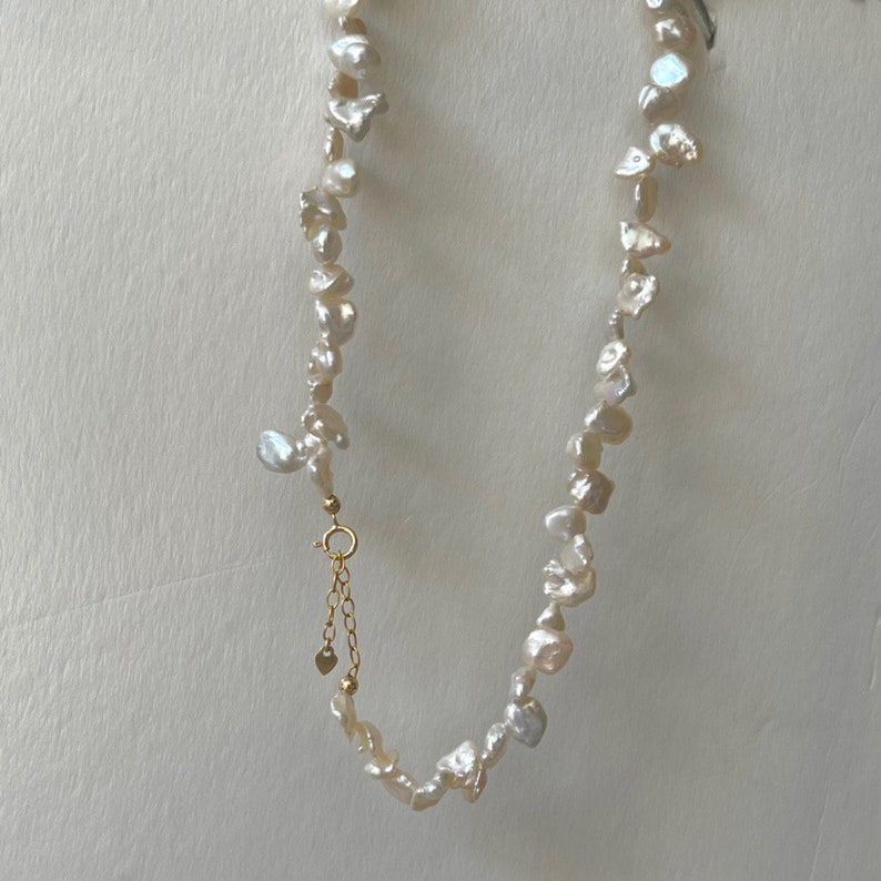 Baroque Pearl Necklace14k Gold Filledirregular Pearl Choker - Etsy
