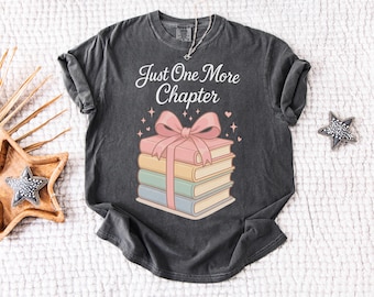 Comfort Colors Coquette Bookish Shirt, Cozy Reading Tee for Women, Book Lover Aesthetic T-shirt, Gift for Librarian Friend, Bookworm Apparel