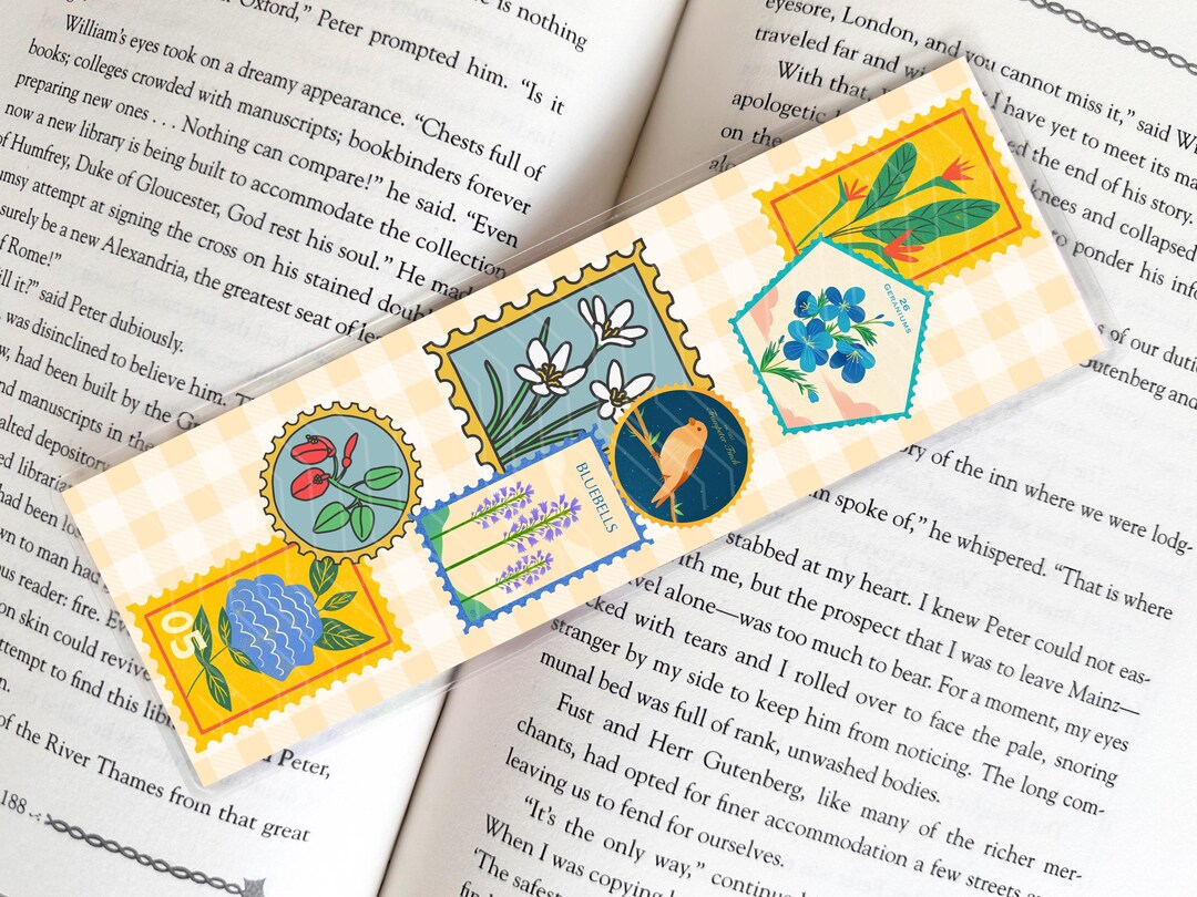 Vintage Postage Stamp Bookmark for Readers, Cute Cottagecore Book Mark ...