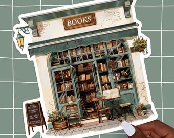 Bookshop Sticker, Bookshelf Sticker, Book Sticker, Bookstore Sticker, Bookish Sticker, Reading Sticker, Library Sticker, Gift for Book Lover