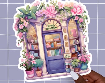 Bookshop Sticker, Bookshelf Sticker, Book Sticker, Bookstore Sticker, Bookish Sticker, Reading Sticker, Library Sticker, Gift for Book Lover
