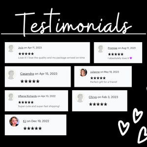 Op de afbeelding: Een verzameling klantbeoordelingen met vijfsterrenbeoordelingen en positieve recensies. De beoordelingen benadrukken de kwaliteit, de snelheid van verzending en de algemene tevredenheid over het product.
