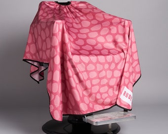 Rude Croc Pink Premium Cutting Capes Gowns Barber Hairdresser Stylist Cutter XLarge Luxury Salon Cape Gown Barbers Hairdressing Gang XXL